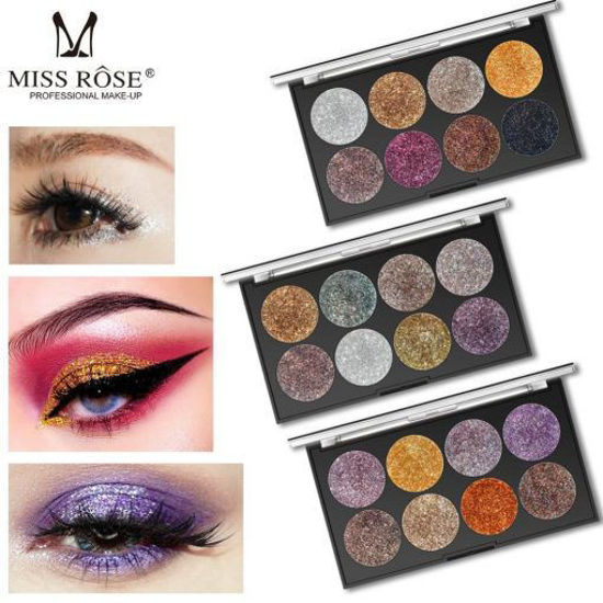 Picture of Miss Rose 8 Color Glitter Makeup Palette